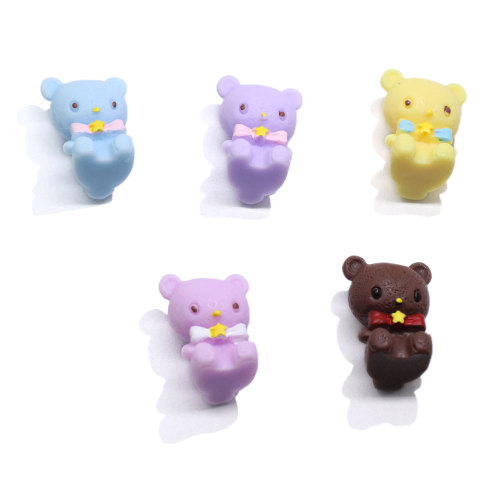 Cute Cartoon 3D bear Resin Cabochons For Scrapbook Craft Headwear Dollhouse Accessories