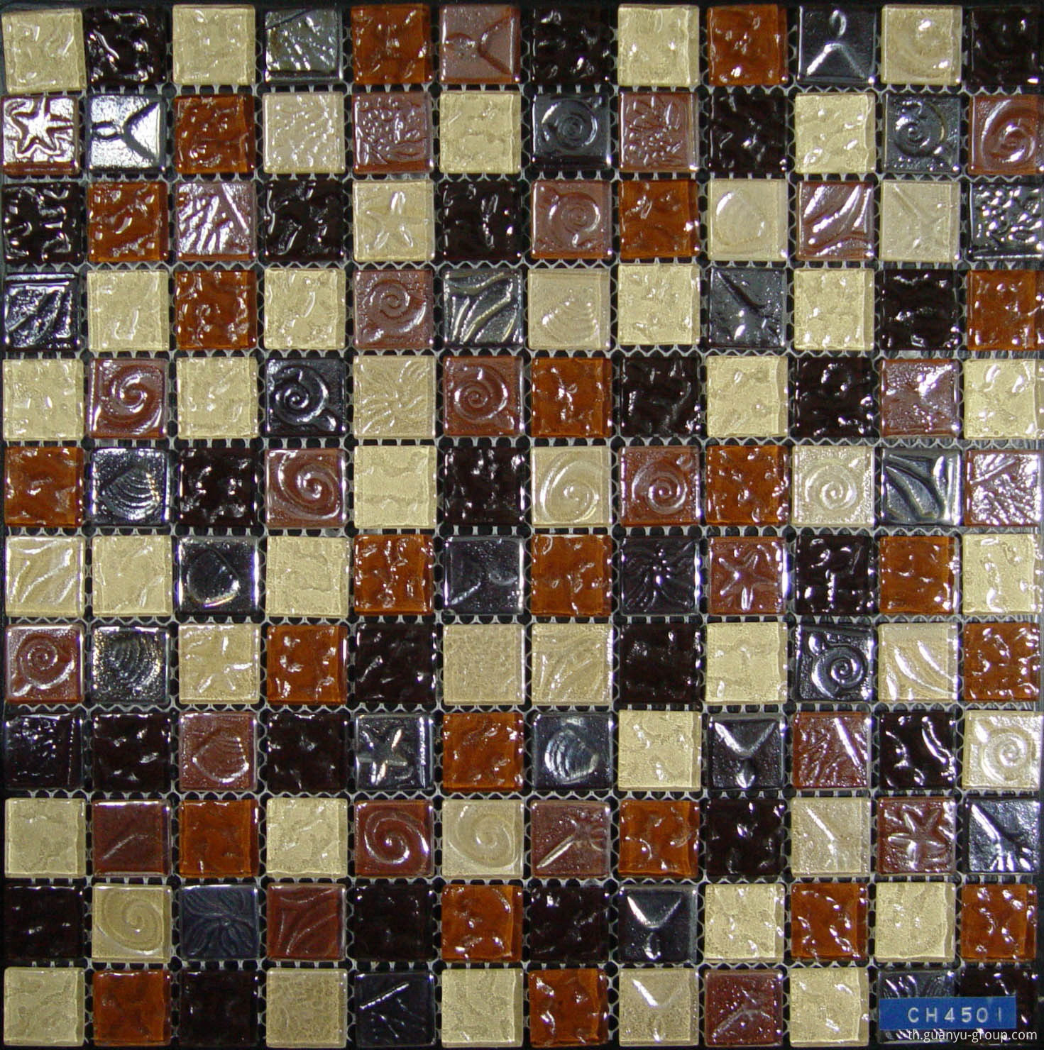 Bumpy Color Mixed Crystal Glass Mosaic