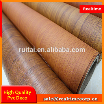 wood grain plastic laminate vinyl film roll