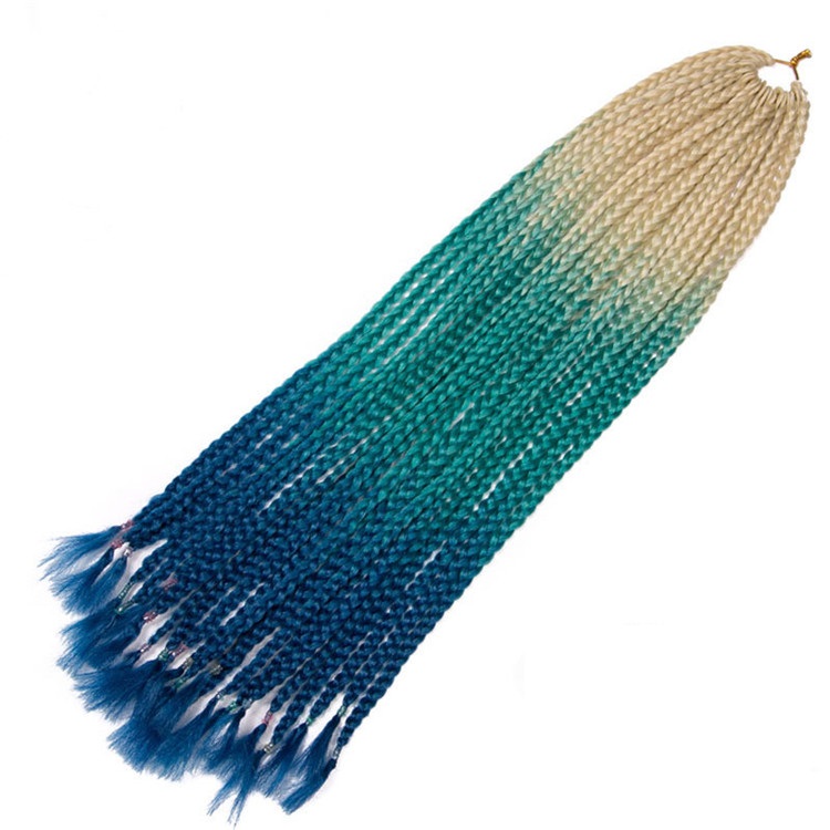 22inch Box Braids with Ends Fan Out Crochet Hair Braids Extension Synthetic Hair Darling Braids Wholesale