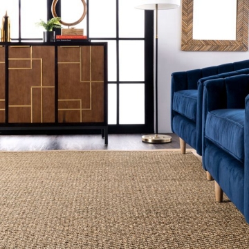 Seagrass natural fiber living room straw area rug