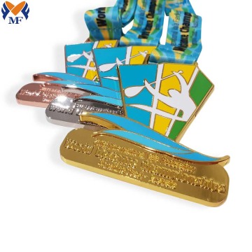 Custom sport style metal boat medal