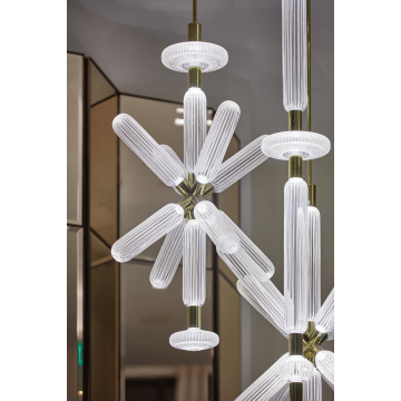 Modern Nordic Glass Art Lobby Glass Chandelier