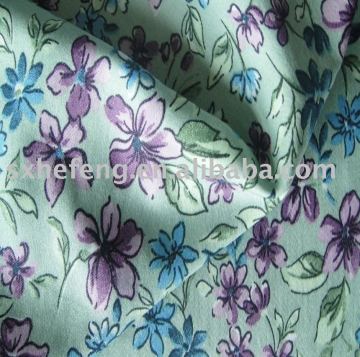 COTTON POLY SPANDEX SATEEN PRINTED FABRIC