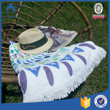 summer necessary round beach towel on beach promotional useful beach towel