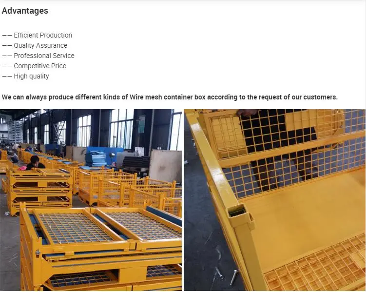 Wire Mesh Box Collapsible Warehouse Pallet