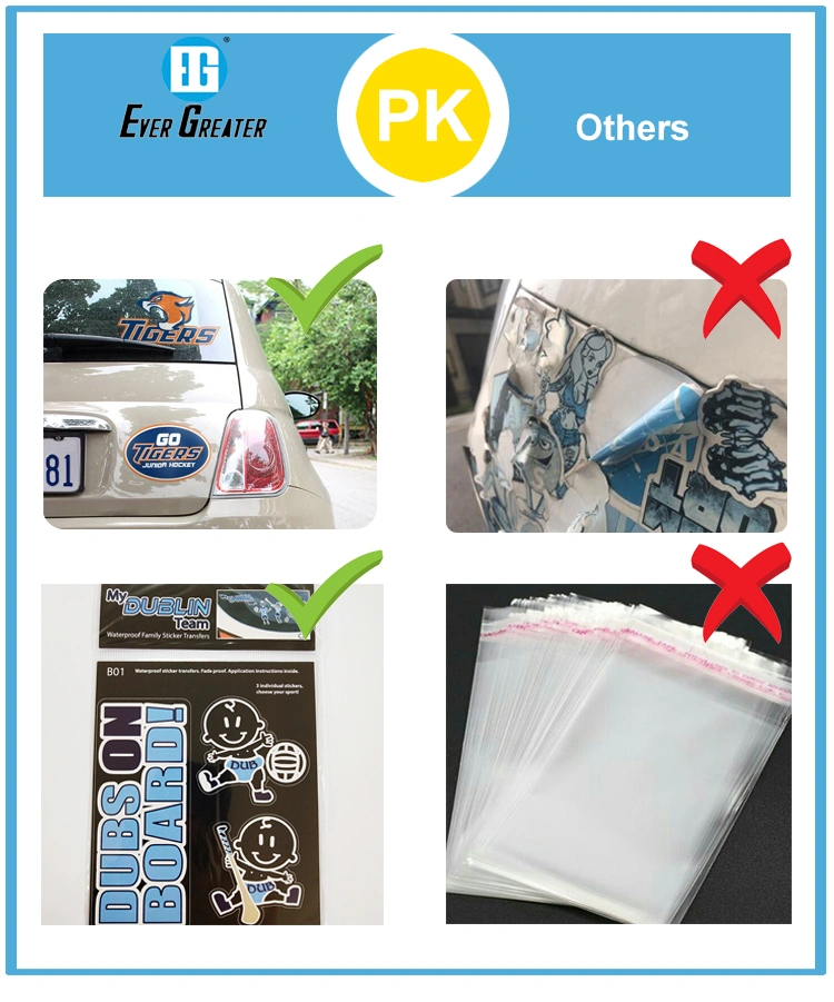 Customized White Plotter Cut Vinyl Sticker Decals for Car