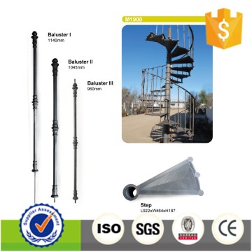 Ancient Rome style decorative cast iron spiral staircases