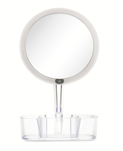Cermin Kosmetik Besar dengan Baki Organizer Kosmetik Bening