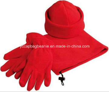 Micro Fleece Hat Glove Scarf Set