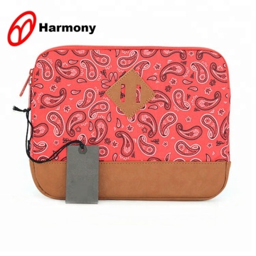 Simple design fabric combined leather polo laptop bag