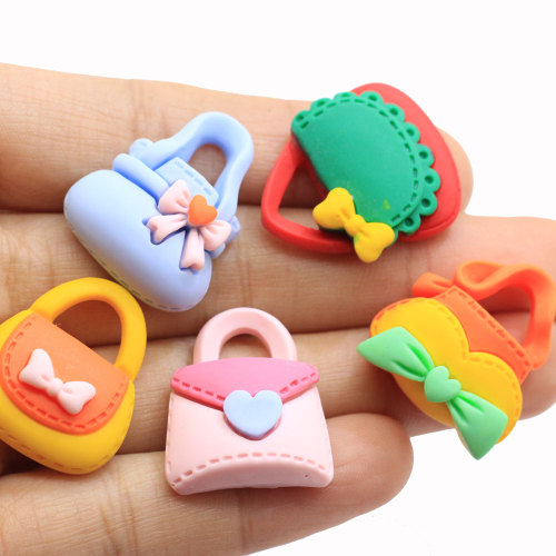 Wholesale Resin Girl Bags Flat Back Cabochon Bead For Kawaii Phone Case DIY Decor Key Chain Ornament Slime Filler