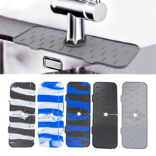 Silicone Kitchen Sink Splash Guard & Bathroom Faucet Mat Tray Accessories