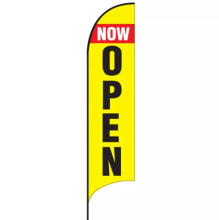 Custom Printed Outdoor Flying Banner Ad Flag with Cross Base