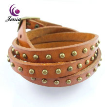 Jenia Zinc Alloy Couples Heart Pendants Colorful Cow Leather Bracelet