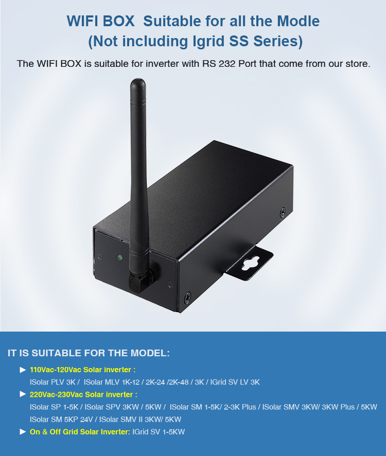Eatun Power WiFi Card Wireless Device WiFi Box με λύση απομακρυσμένης παρακολούθησης RS232