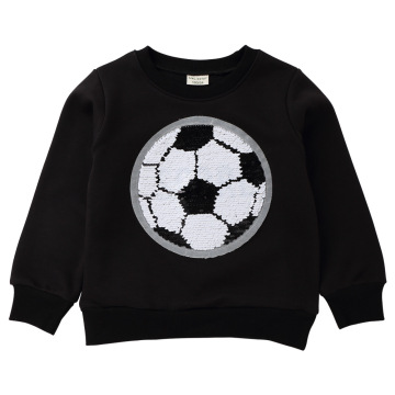 spring baby girl sequins football soccer embroidery