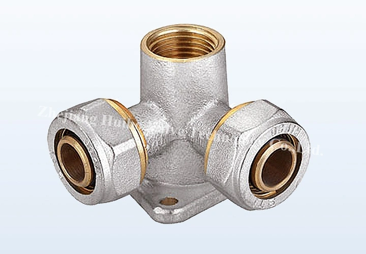 Double Channel Wallpate 90 Degree Brass Fitting