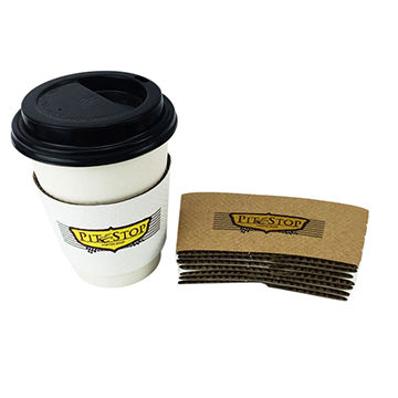 Custom printed corrugated board disposable cup holder paper coffee cup sleeve