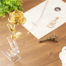Real Natural Dipped 24k Gold Rose - Perfect Gift for Mother, Girlfriend, or Teacher