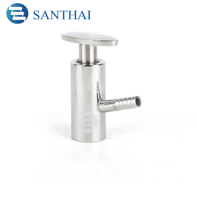 Santhai Brand SS304 SS316L Stainless Steel Sanitary Food Grade Weld Thread Clamp Aseptic Sample Valve