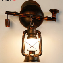 Bedside vintage iron lantern wall lamps wall light