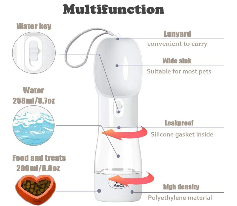 Multifunctional Dog Travel Water Dispenser