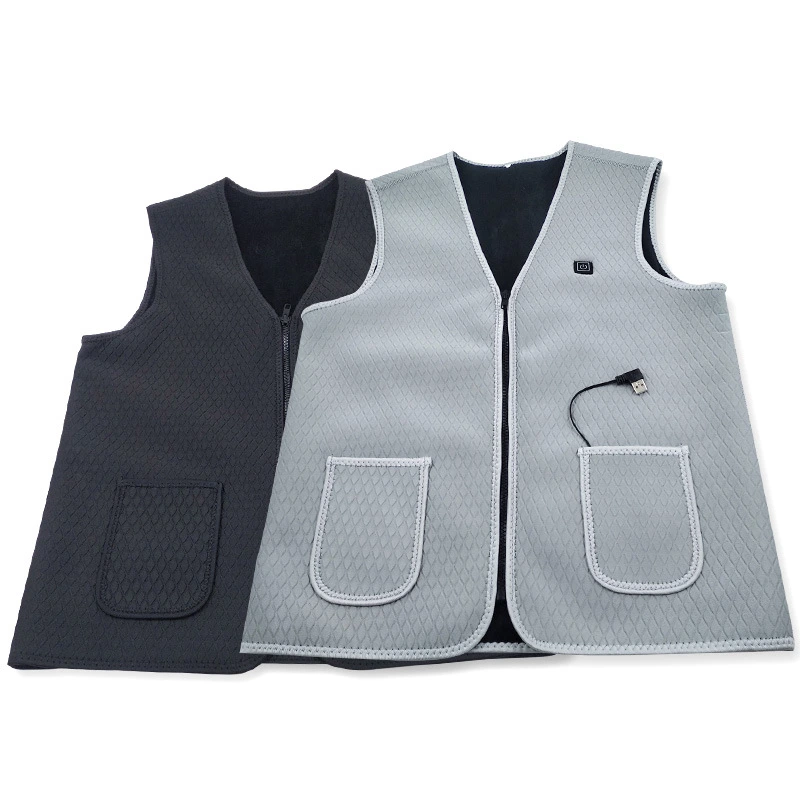 Unsex Winter Black Grey Health Care Keep Warm Heating Vest Heated Clothing for Men Women