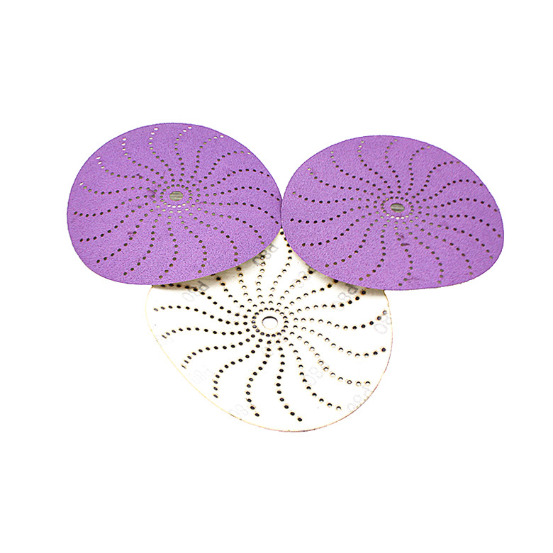 6 Inch Hoop Loop Purple Vacuum Sandpaper Discs