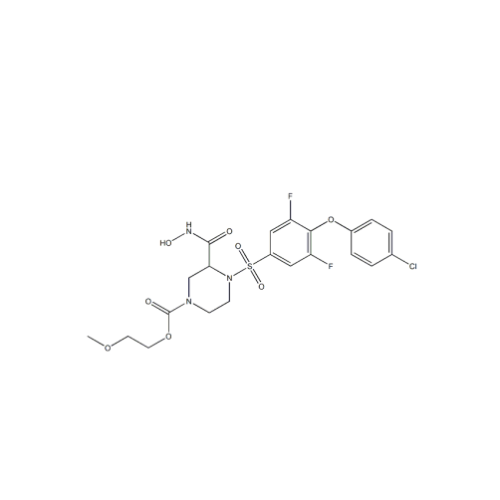 2-metossietil 4 - ((4- (4-clorofenossi) -3,5-difluorofenil) solfonil) -3- (idrossicarbamoil) piperazina-1-carbossilato 1224964-36-6
