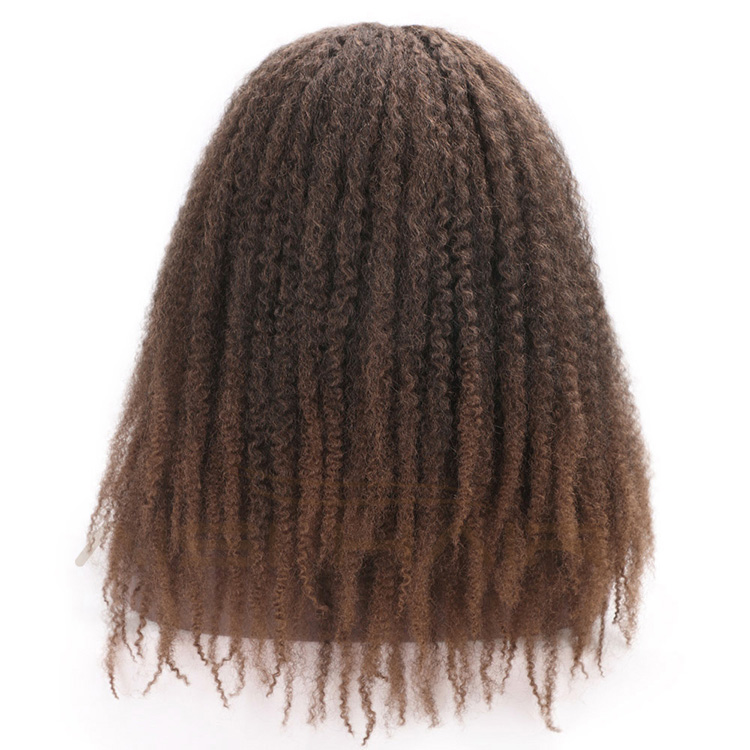 Aisi Hair Afro Kinky Curly Braiding Hair Wigs Dreadlock Braids Wigs Brown Marley Braiding Wigs for Black Women