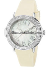 jewelry bezel watch with stones fashion silicone watch for women