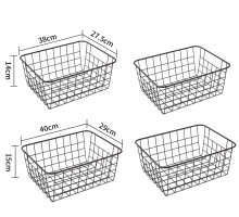 Multifunctional Black Fruit Storage Basket - Iron Wire Mesh Organizer