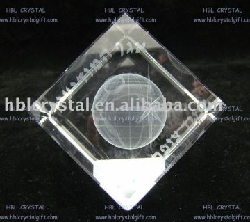 crystal cube paperweight