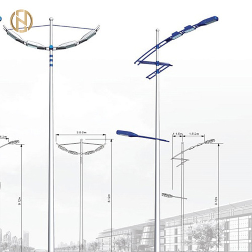 Poste de iluminación octagonal cónico redondo de 6 m 8 m 12 m