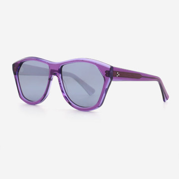 Irregularly Square Acetate Women's Sunglasses 23A8134