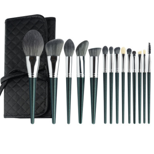 14 Stück Großhandel Make-up Pinsel Set mit Ledertasche