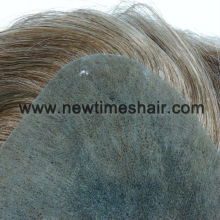 Stiff skin base human hair system toupee