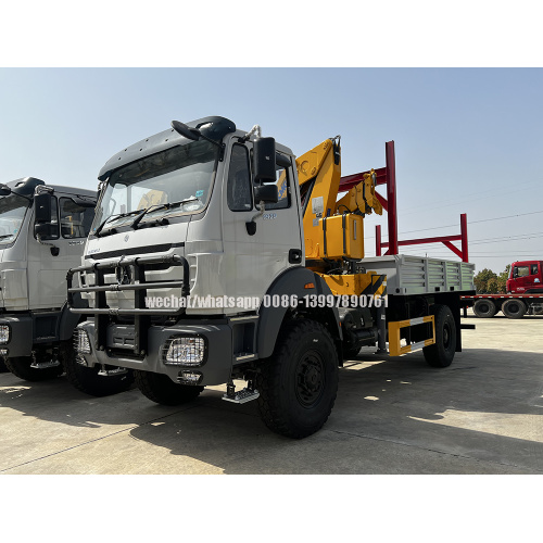 Beiben RHD 4X4 Camión personalizado XCMG 6.3T Crane articulada