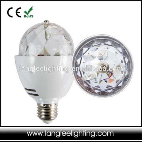 Small E27 Magic LED Ball Light Rotating Full Color Rotating Lamp