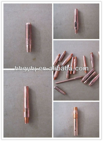 Mig torch welding spare parts, welding contact tip
