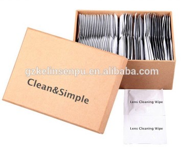 Disposable optical Lens moisten cleaning wipe