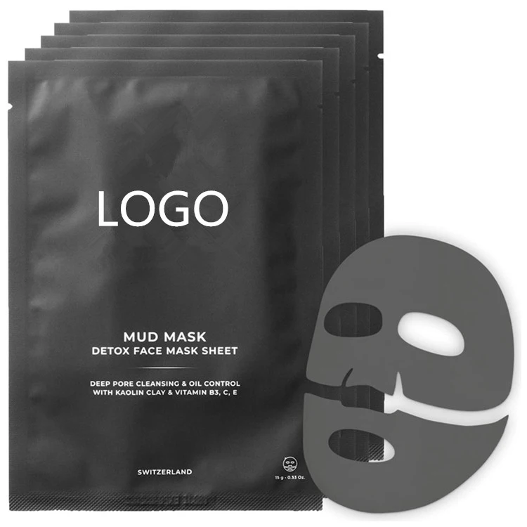 OEM Men's Korean Mud Mask Sheet for Face Pore Cleaner & Oil Control