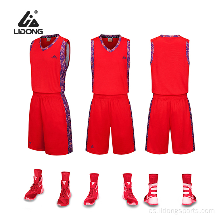 Diseño personalizado Set de uniforme de camisetas de baloncesto de diseño