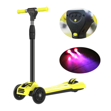 LED-Lit Kids Foot-Spray Scooter with Music Function and Water Resistance for Enhanced Mobility