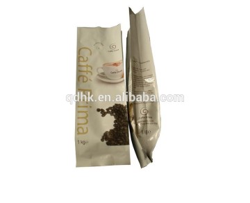 silver zip lock aluminium foil bag one-way valve coffee packing bags coffee bean packaging bags