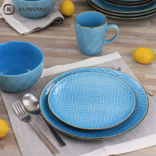 Luxury Elegant Stoneware Dish Set for 4 People