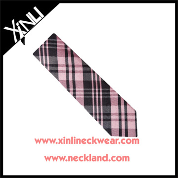 Mens Custom Jacquard Woven Silk Plaid Ties Christmas Design Plaid