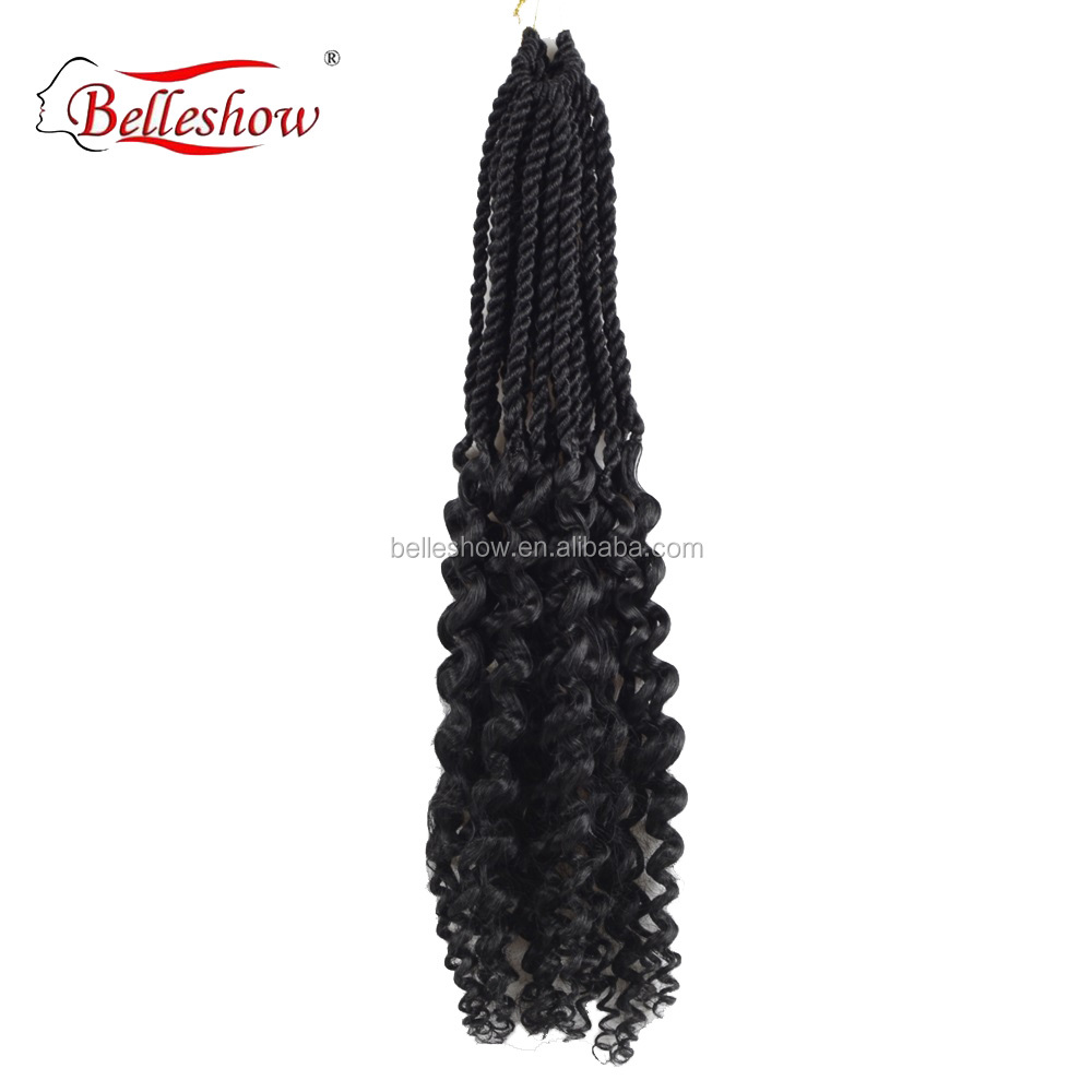 Hot sell wholesale 18inch Senegalese Twist Crochet with curly ends