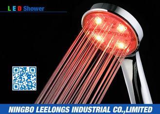 Red LED Rain Shower Head Handheld Shower Without Battery Fo